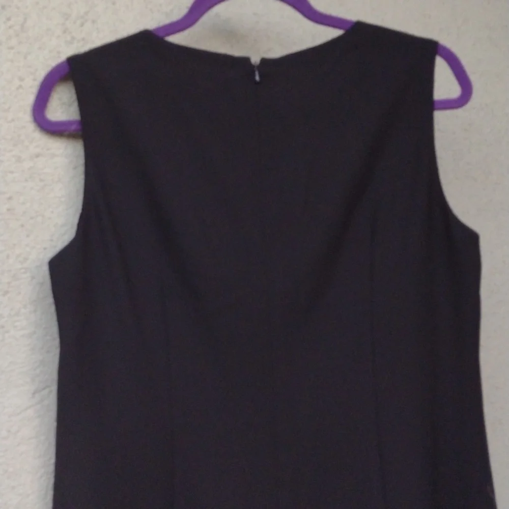 DKNY Black Wool Midi Sheath Dress 12 - Picture 4 of 8